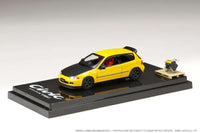 Thumbnail for Hobby Japan 1:64 Honda Civic EG6 Customised w/ Engine Yellow