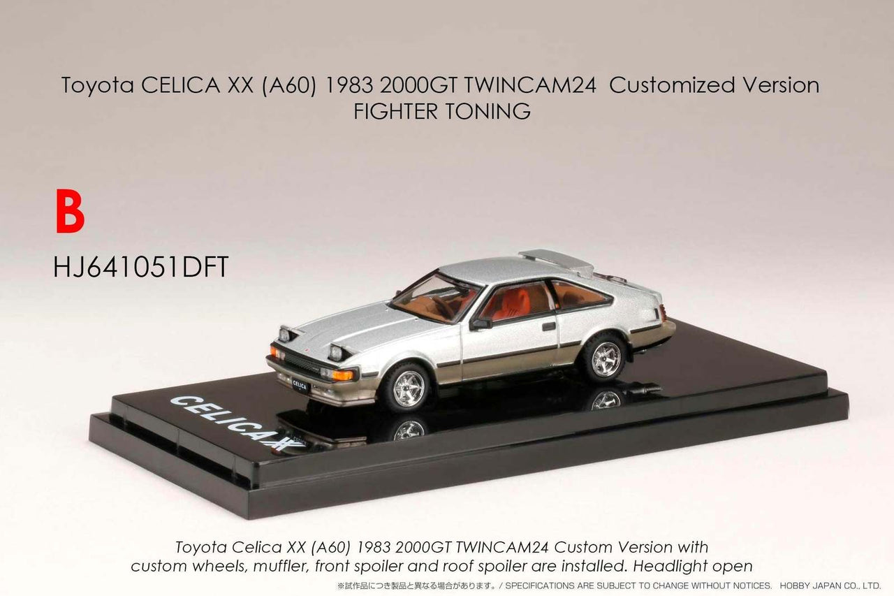 Hobby Japan 1:64 Toyota Celica A60 1983 2000GT Customized Version Silver