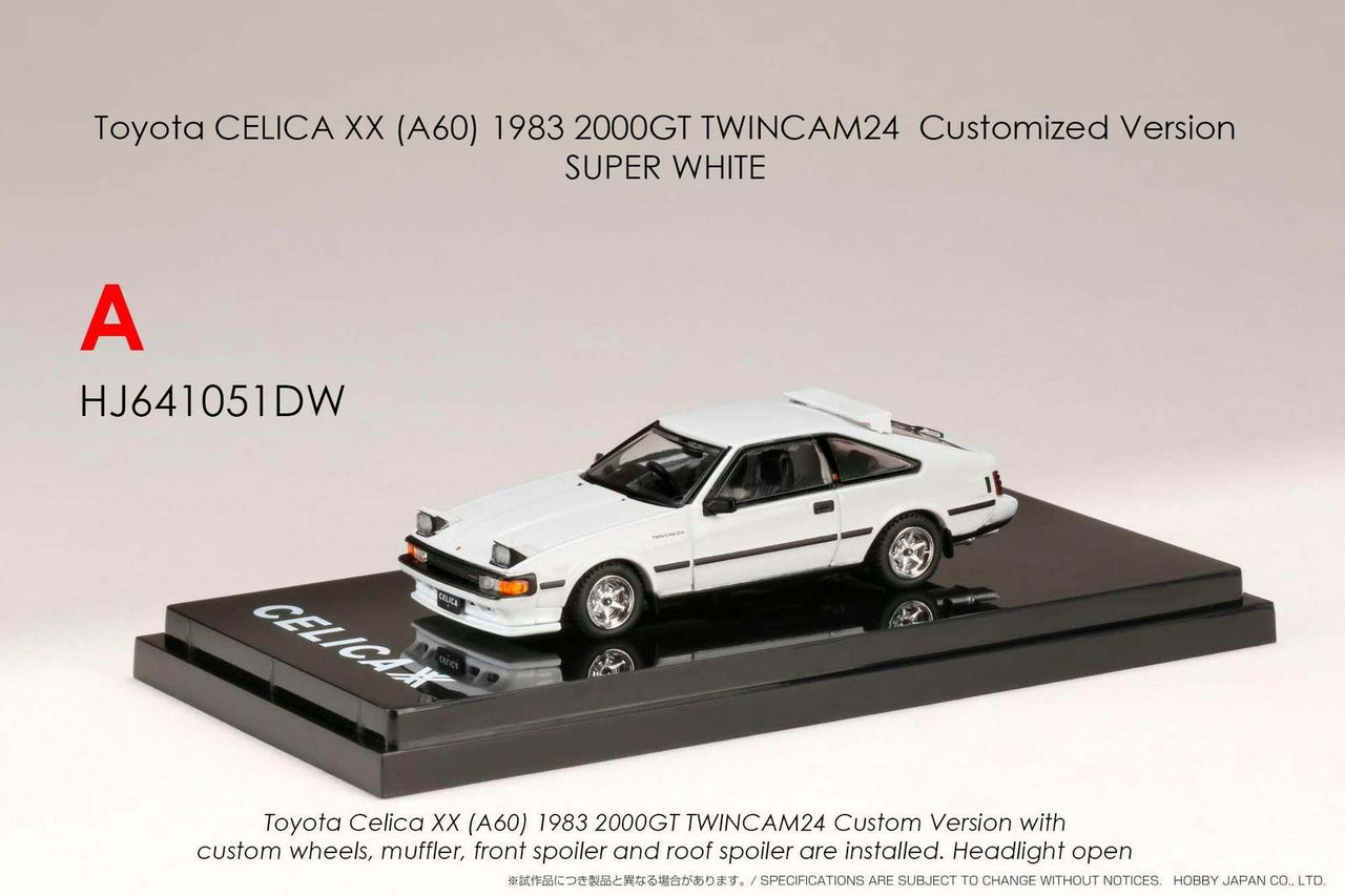 Hobby Japan 1:64 Toyota Celica A60 1983 2000GT Customized Version White