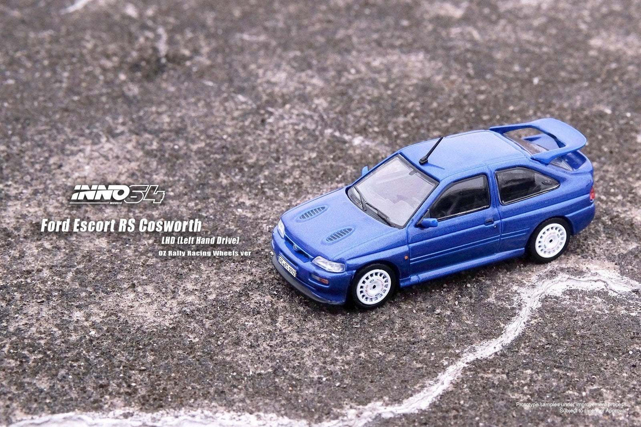 INNO64 1:64 Ford Escort RS Cosworth Blue w/ Oz Racing Wheels