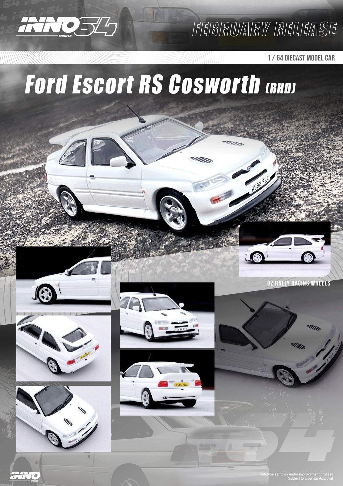 INNO64 1:64 Ford Escort RS Cosworth White