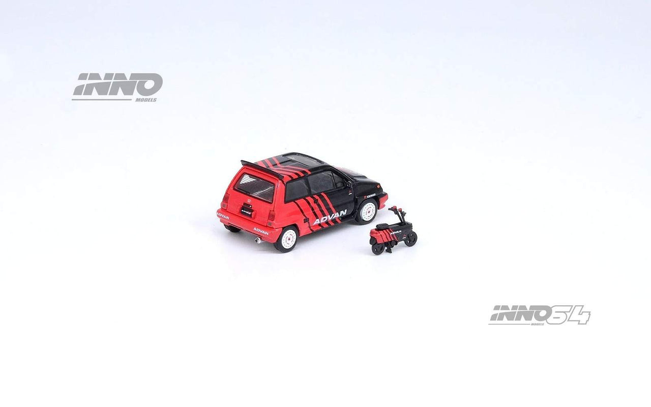 INNO64 1:64 Honda City Turbo II w/ Motocompo Advan