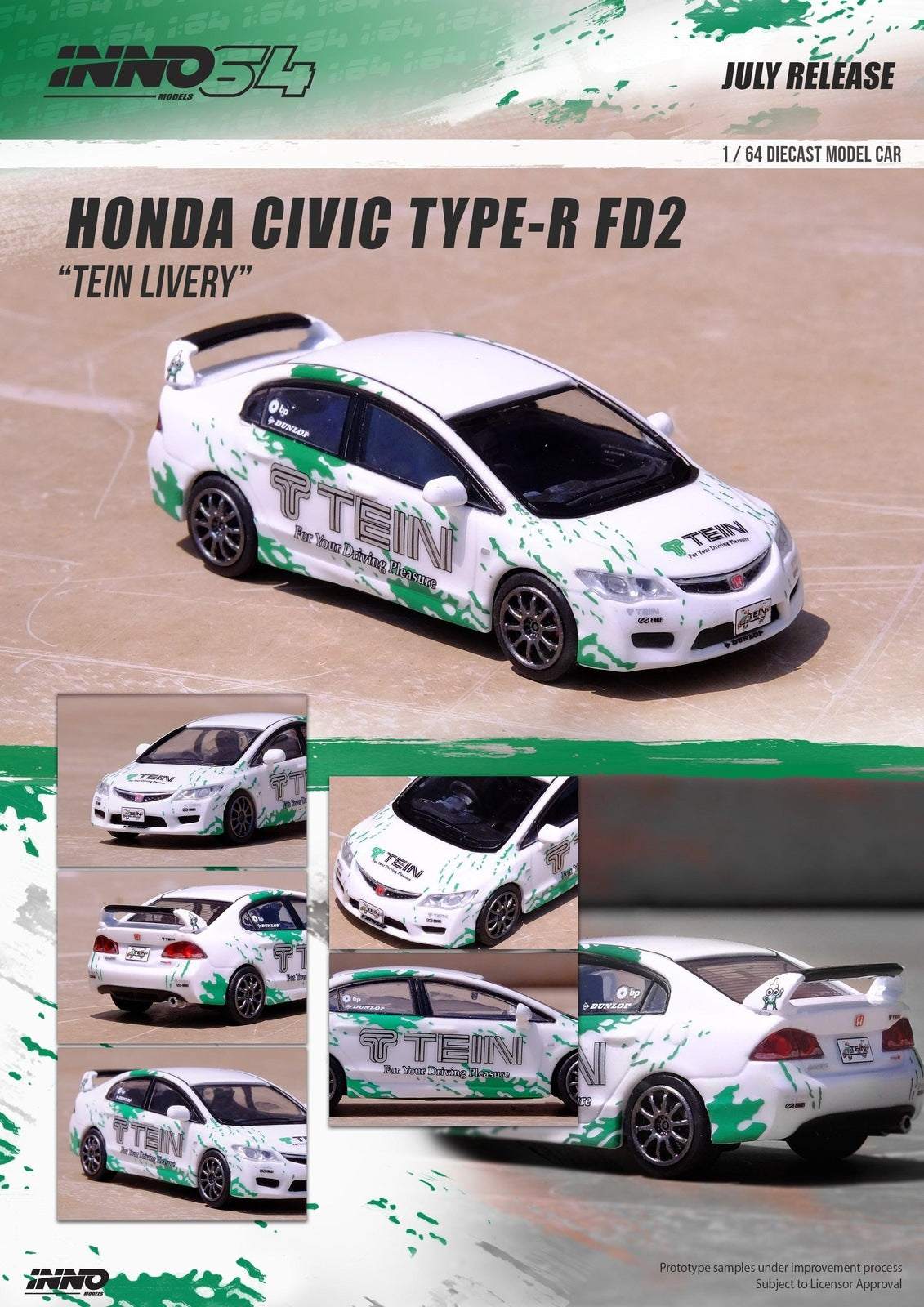 INNO64 1:64 Honda Civic TYPE R FD2 Tein