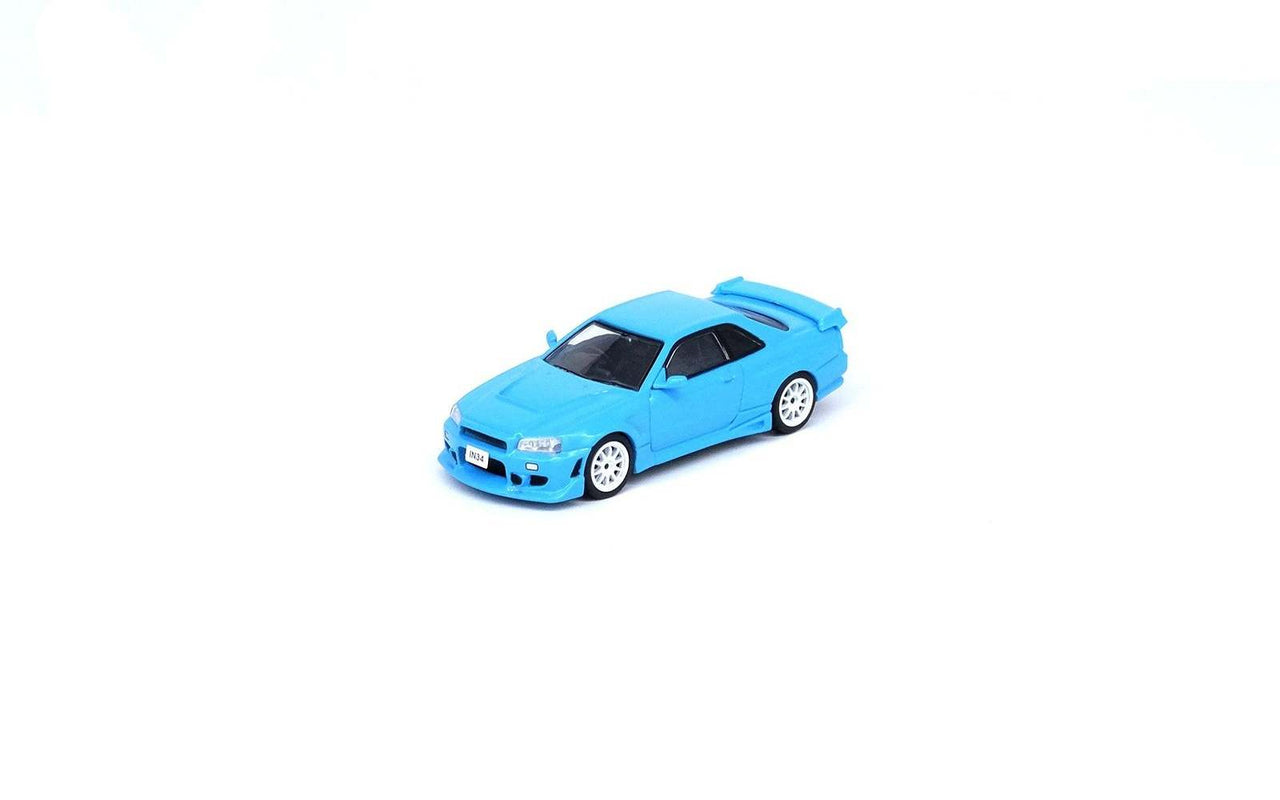 INNO64 1:64 Nissan Skyline R34 GT-T Baby Blue Hong Kong Toy Car Special Edition