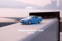 Thumbnail for INNO64 1:64 Nissan Skyline R34 GT-T Baby Blue Hong Kong Toy Car Special Edition