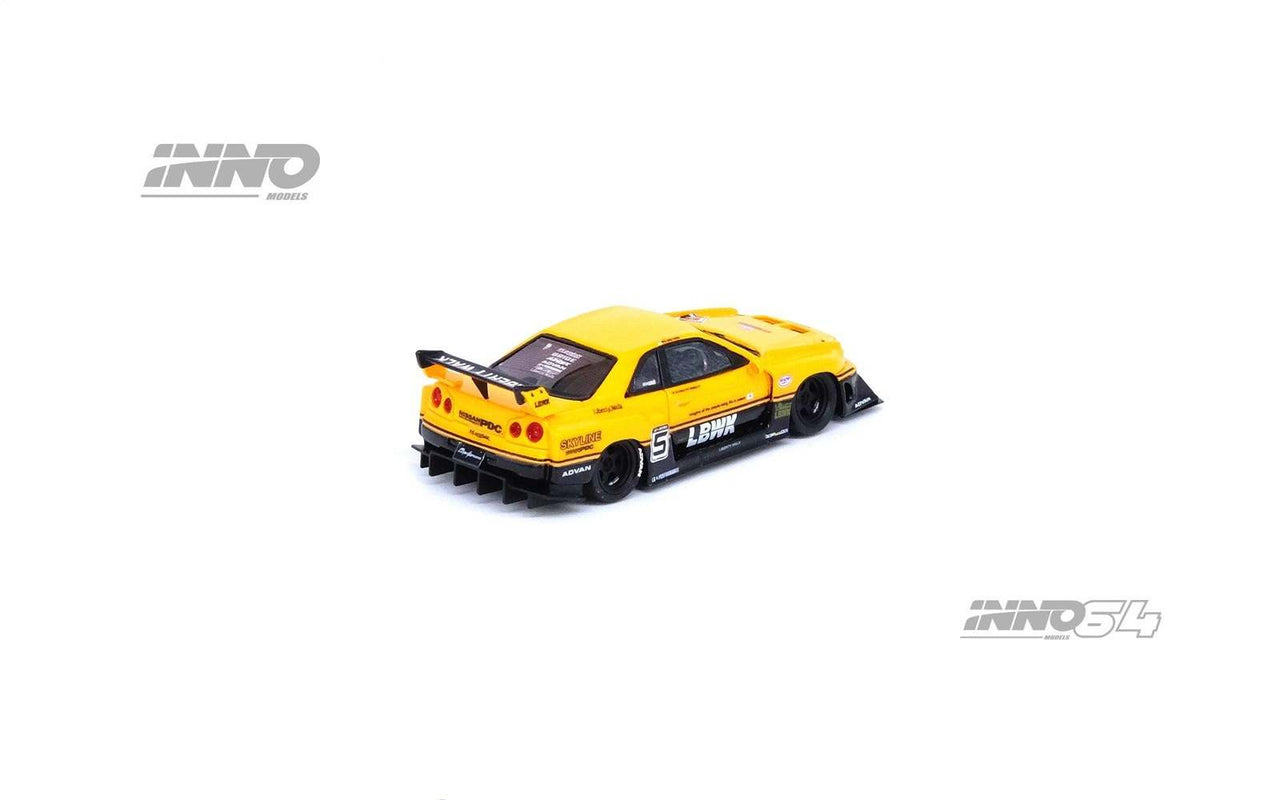 INNO64R 1:64 Resin LBWK Nissan GTR ER34 Super Silhouette Yellow