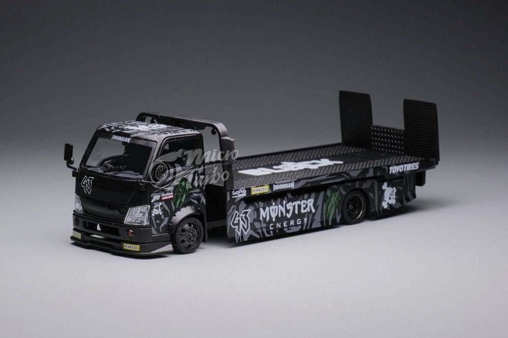 Micro Turbo 1:64 Elf Flatbed Truck Ken Block Monster Energy