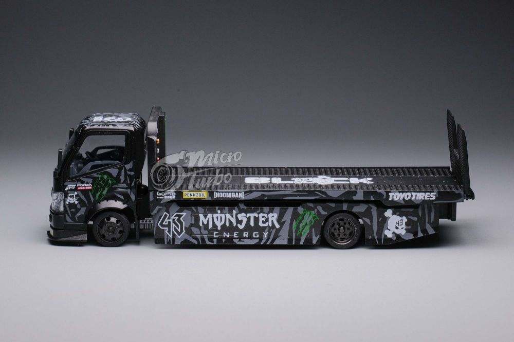 Micro Turbo 1:64 Elf Flatbed Truck Ken Block Monster Energy