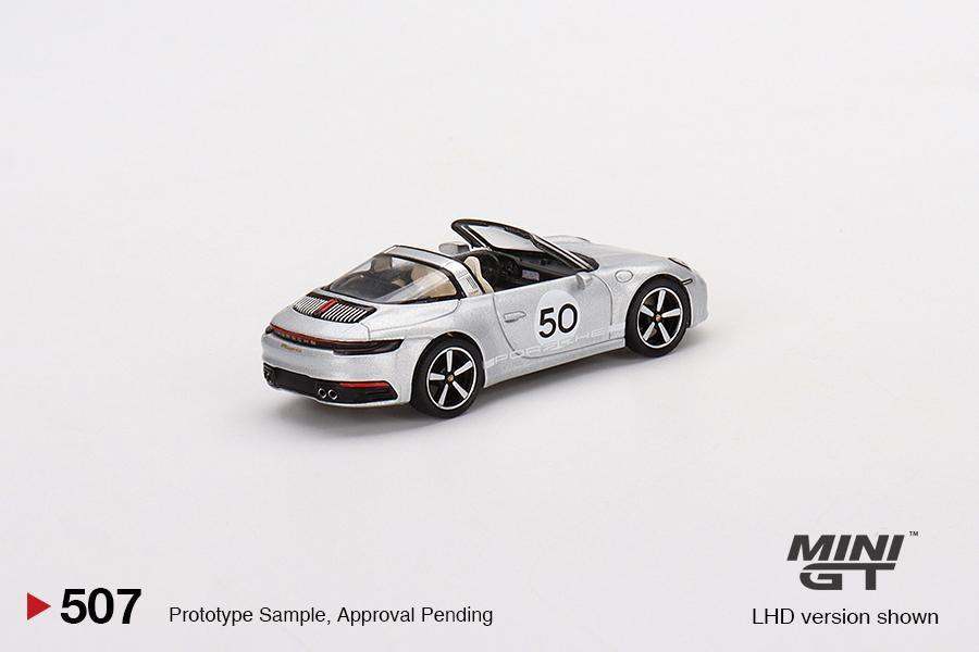 Mini GT 1:64 Porsche 911 Targa 4S Heritage Design Edition GT Silver Metallic