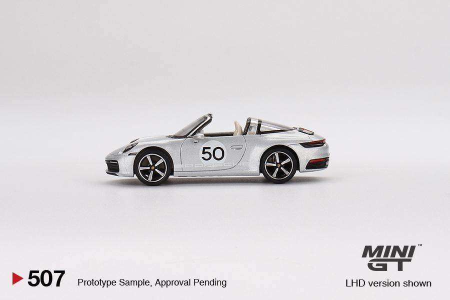 Mini GT 1:64 Porsche 911 Targa 4S Heritage Design Edition GT Silver Metallic