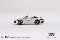 Thumbnail for Mini GT 1:64 Porsche 911 Targa 4S Heritage Design Edition GT Silver Metallic