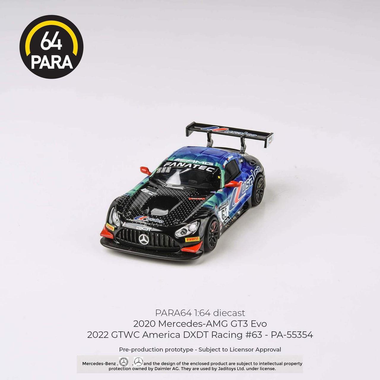PARA64 1:64 Mercedes AMG GT3 2022 GTWC America Team DXDT #63