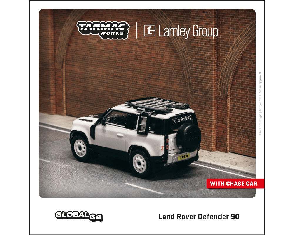 Tarmac Works 1:64 Land Rover Defender 90 Lamley Special Edition White Metallic