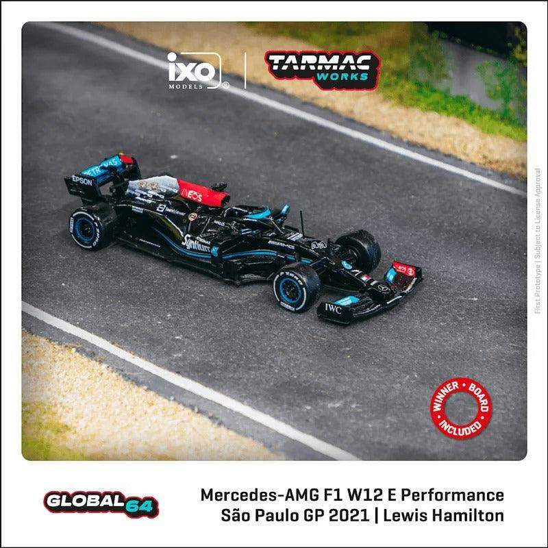 Tarmac Works 1:64 Mercedes Benz AMG F1 W12 Sao Paulo Grand Prix Lewis Hamilton
