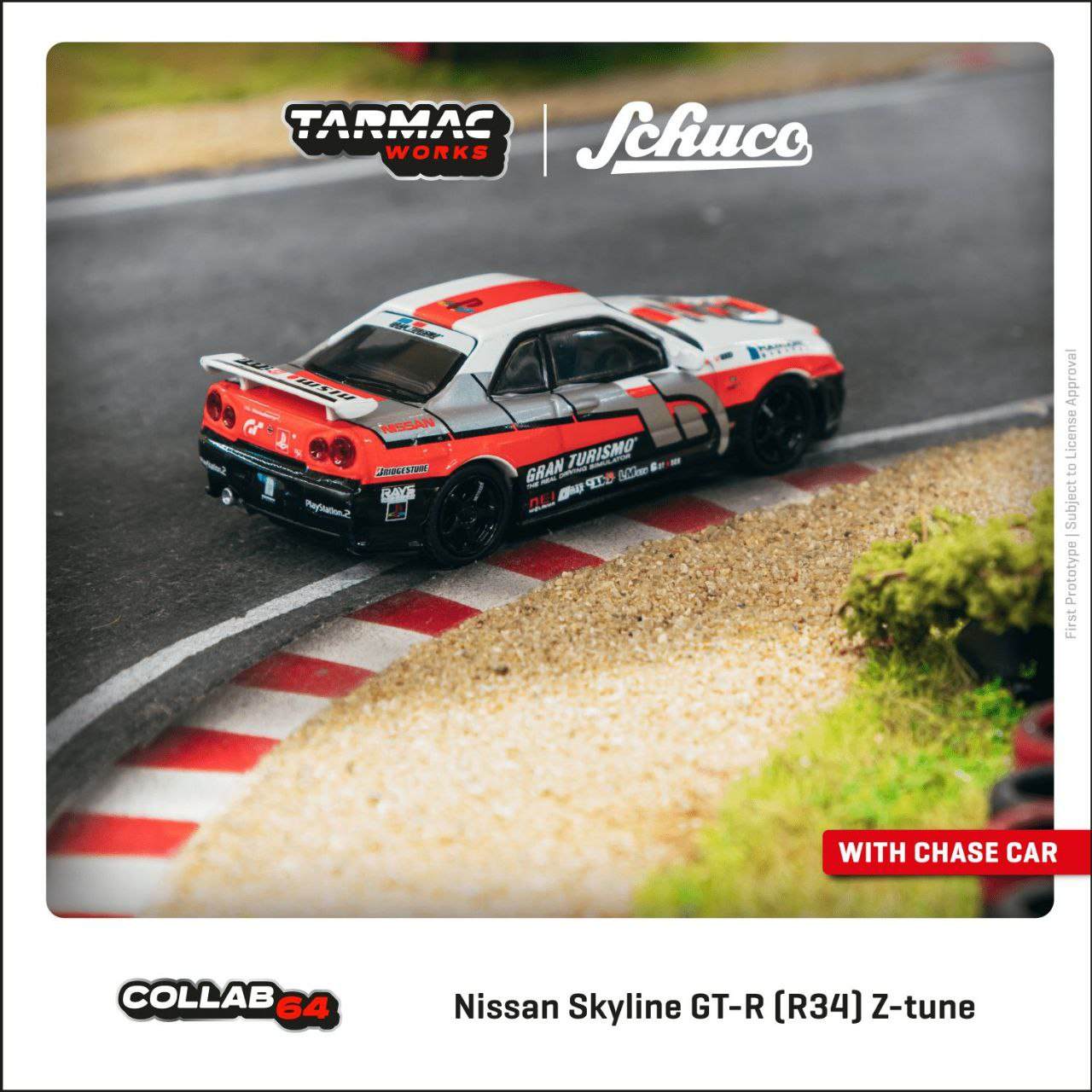 Tarmac Works 1:64 Schuco Nissan Skyline GT-R R34 Z-tune Gran Turismo