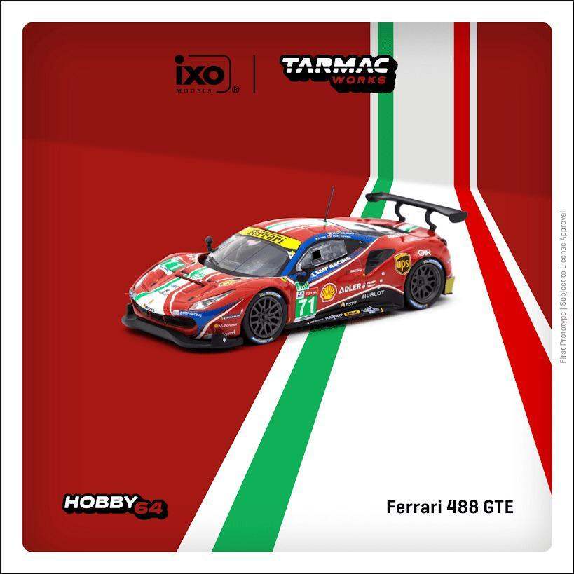 Tarmac Works x IXO 1:64 Ferrari 488 GTE 4h of Le Mans 2020 #71