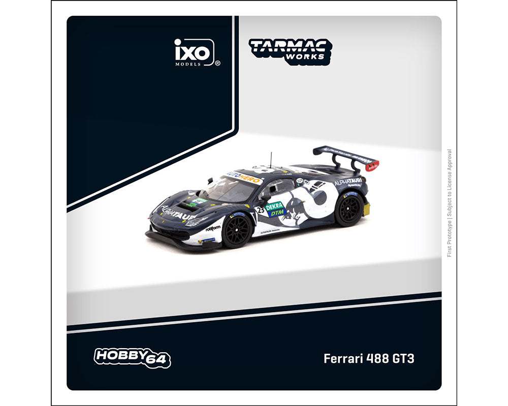 Tarmac Works x Ixo 1:64 Ferrari 488 GT3 DTM 2021 Nürburgring Race 2 Winner Alex Albon