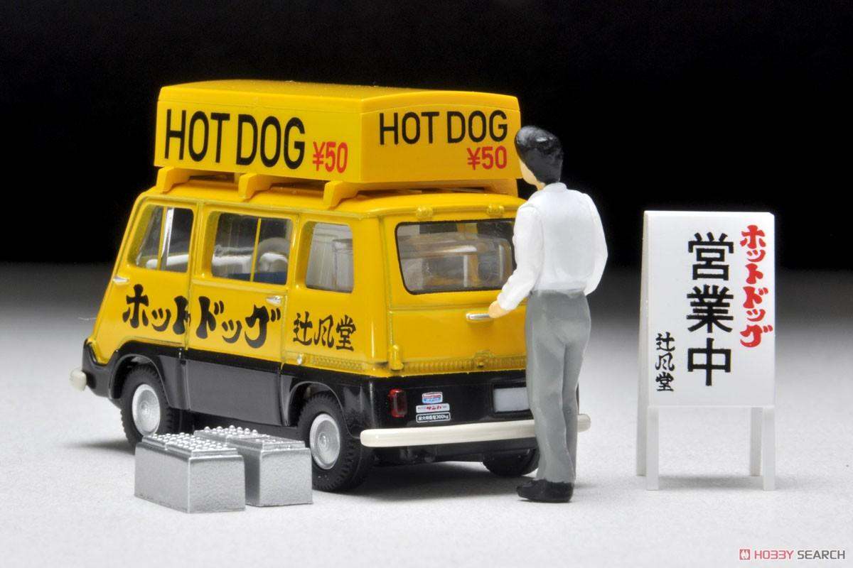 Tomica Limited Vintage Neo TLV-201a Subaru Sambar Light Van Hot Dog Shop Yellow/Black w/Figure