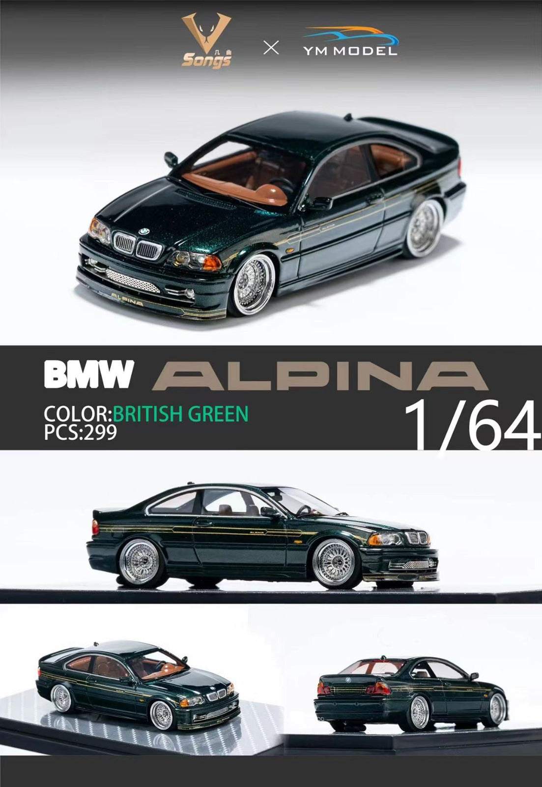 YM Model 1:64 BMW Alpina British Green